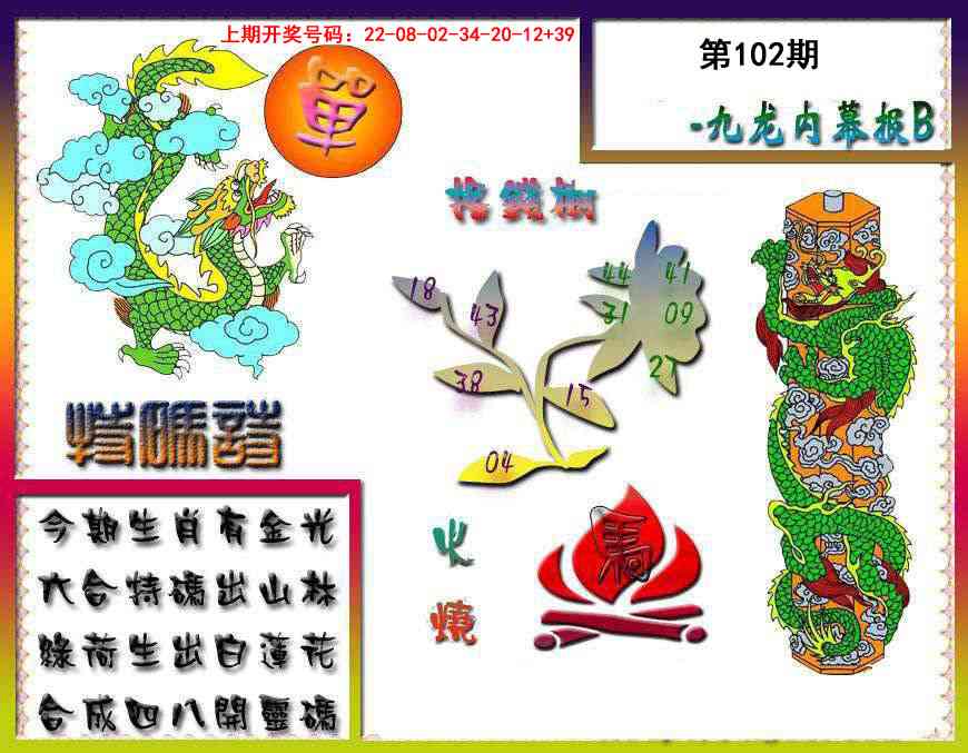 102期九龙内幕特肖图a[图]